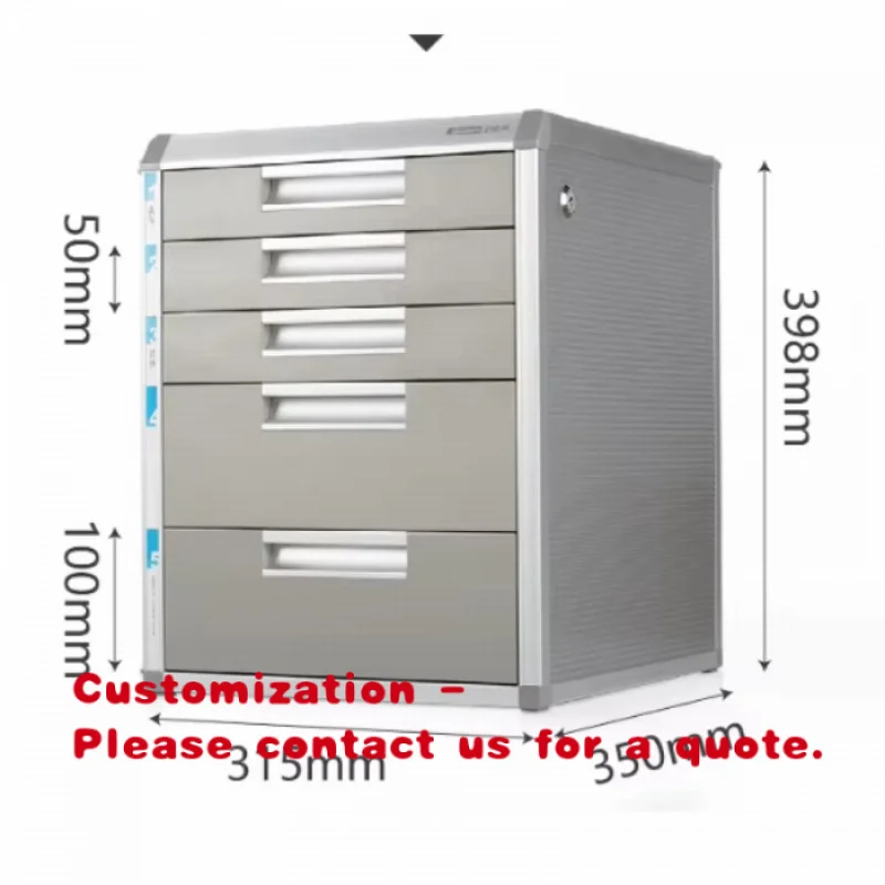 custom.High Quality Five-Layer Metal Desktop File Cabinet with Lock and Large Capacity Storage Box Drawer Office Data Organi