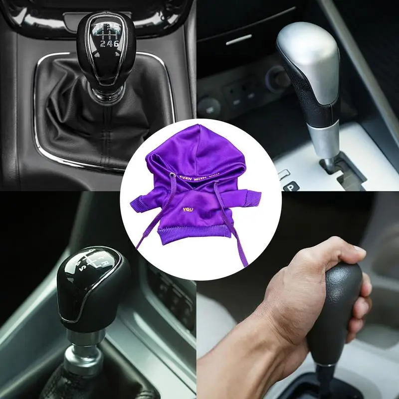 Hoodie Car Gear Shift Cover Gearshift Cover Manual Handle Gear Sweatshirt Change Lever Cover Car Interior Accessories