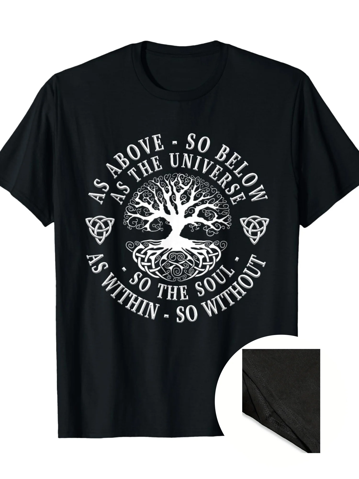 

Tree of Life Celtic Shirt, Men's T-Shirt, 100% Cotton, 200g Fashion Tshirt Round Neck Short Sleeve Regular Fit