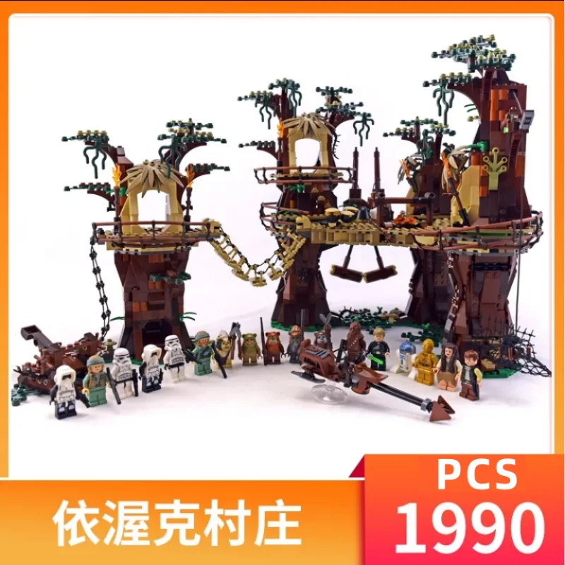

MINISO Disney 1990 PCS Fit Ewok Village Building Blocks Bricks Model Toys Compatible 05047 10236 Kid Birthday Christmas Gifts
