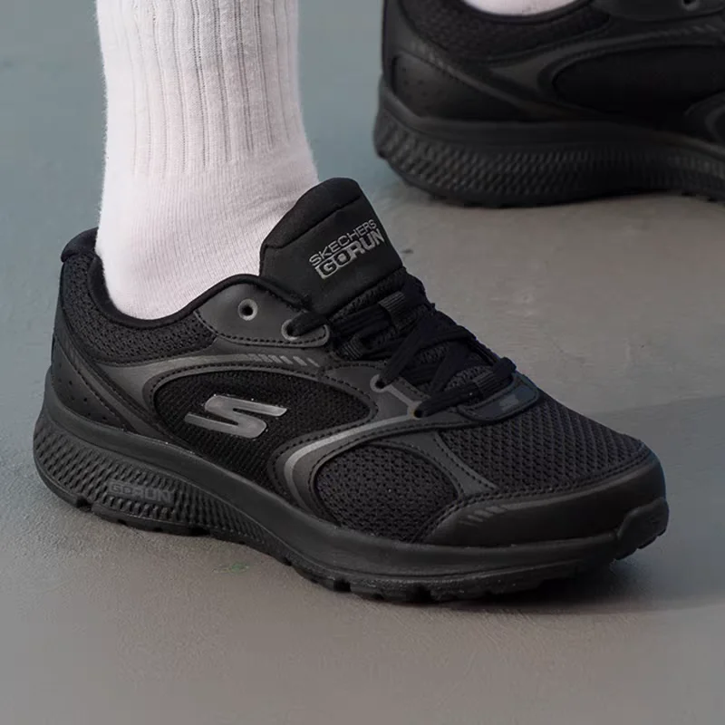 Skechers Women's Shoes Original Low-Top Lightweight Breathable Cushioning New Sports Shoes Fitness Training Road Running Shoes 128280-Bbk-2