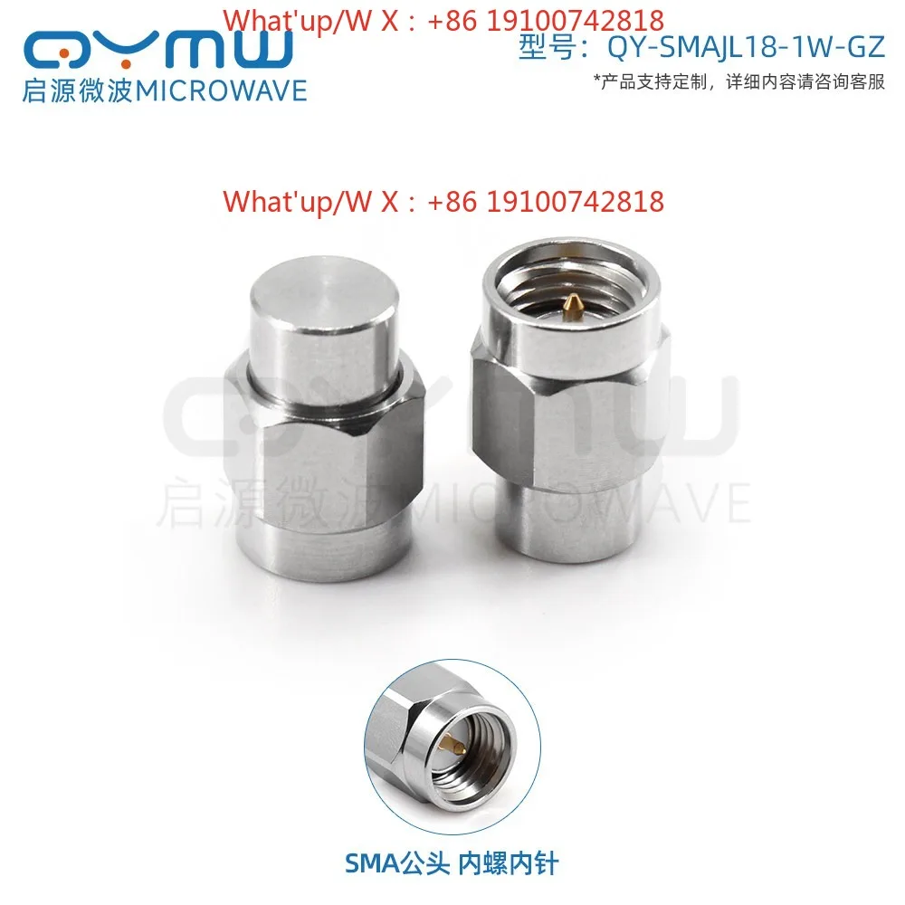 Qiyuan Microwave 18G 1W/2W SMA Male 50 Ohm Load, Stainless Steel Network Branch Test Grade False Plug