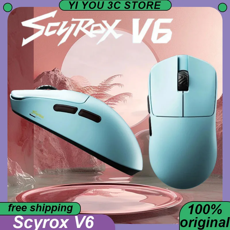 Scyrox V6 Wireless Mouse Lightweight Low Latency Ergonomic Customized PC Esports Laptop Gaming Mice Office PC Accessories