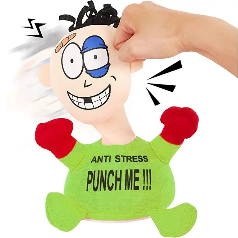 

Punch Me Scream Man Electric Plush Vent Toy Novelty Touching Funny Emotional Vent Doll Anti-Stress Relieve Figure Doll Kid Toy