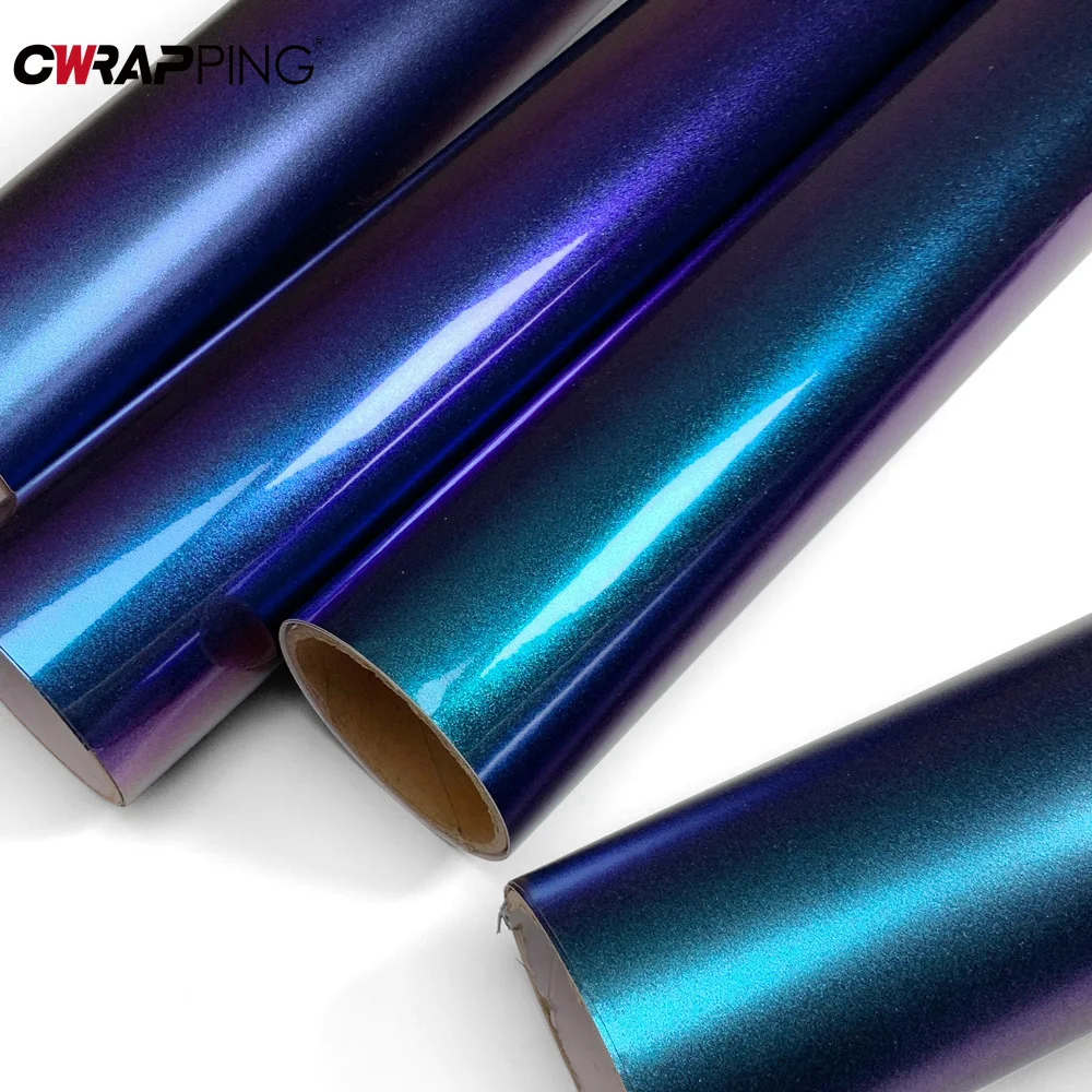 Car Stickers Glossy Matte Chameleon Vinyl Wrap Film Decals Car Stickers Color Changing Film Auto Interior Exterior Accessories