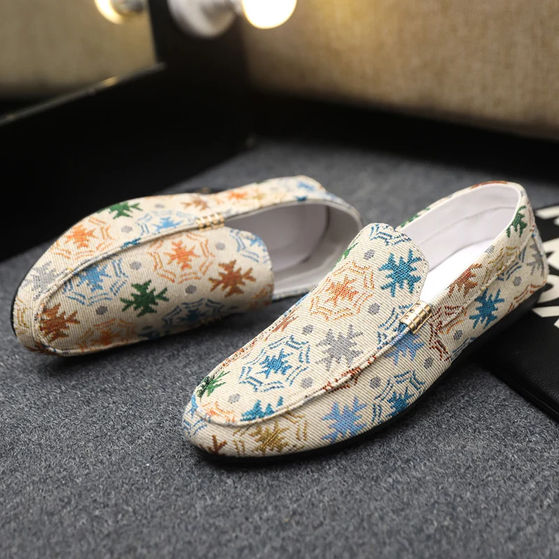 

YRZL Summer Loafers Men Casual Shoes Breathable Walking Shoes Non Slip Lightweight Sneakers Men Comfortable Driving Flats Shoes