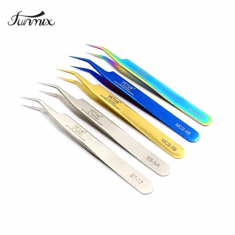 VETUS MCS 5B Eyelash Tweezer 3D/6D Volume Eyelash Extension blooming tweezers ST17 5BSA