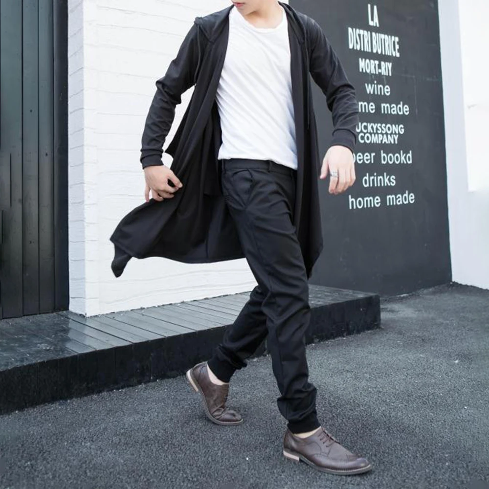 Mens Cape Nightclub Dj Dark Long Cape Spring Streetwear Fashion Y2k Stage Performance Unique Cardigan Youth Top Men'S Wear 2026