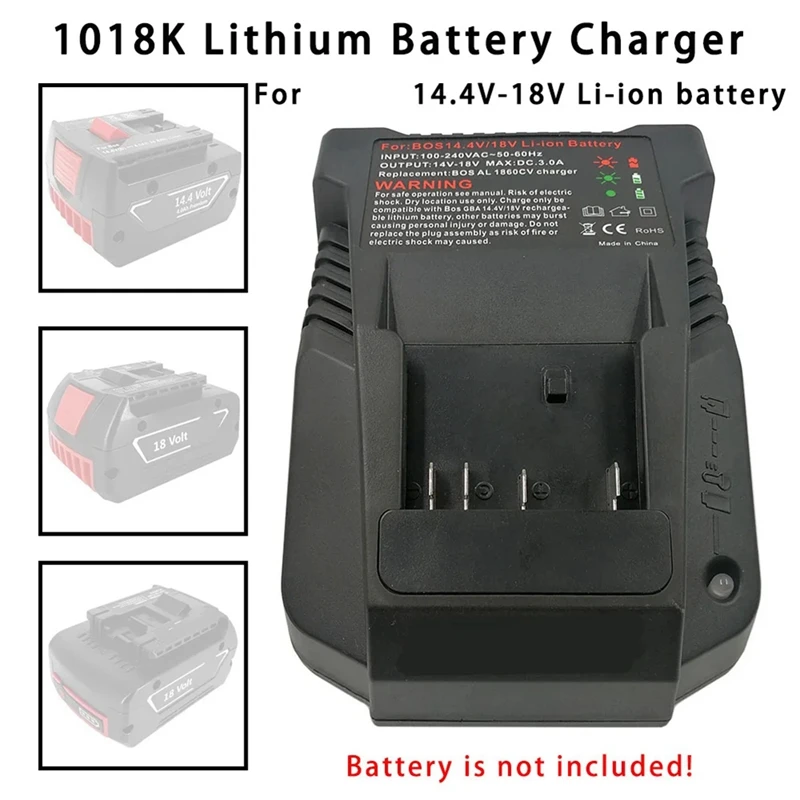 1018K Power Tool Fast Charger for Electric Drill 18V 14.4V Lithium Battery BAT609 BAT609G BAT618 BAT618G EU-PLUG-A51M