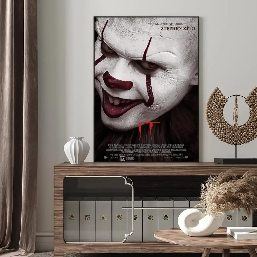 1pc Stephen King Horror Film IT Poster Paper Print Home Bedroom Entrance Bar Cafe Art Painting Decoration