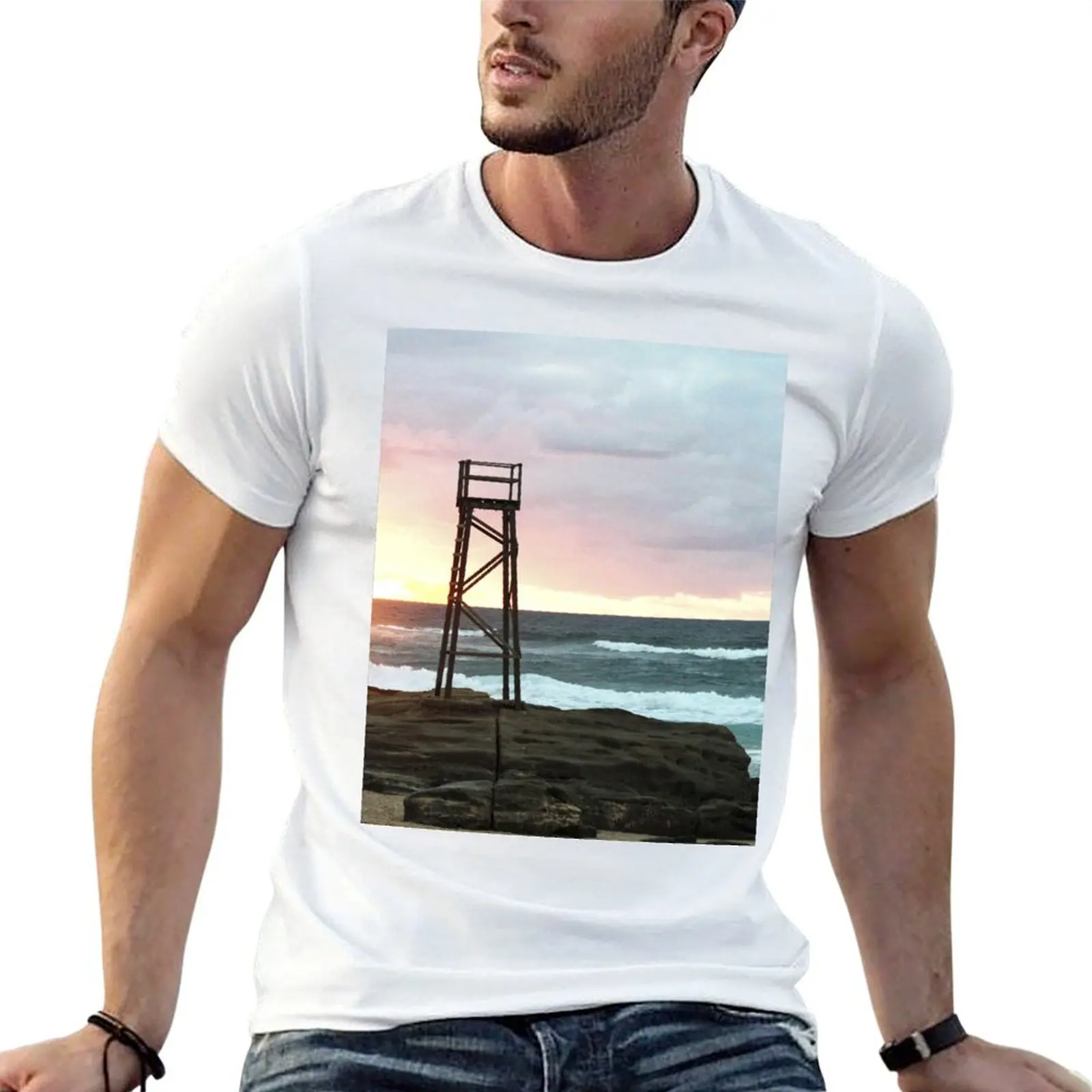 Sunrise at Redhead Beach - 1 T-Shirt new edition Short sleeve tee funny t shirts for men