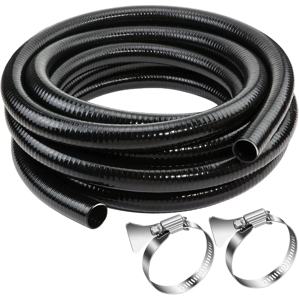 

Flexible PVC Pipe 2 Dia Black PVC Pipe, 2 x 50 feet Pool Hose, Spa Hose Tubing for Koi Ponds, Pond Tubing, Irrigation and Water