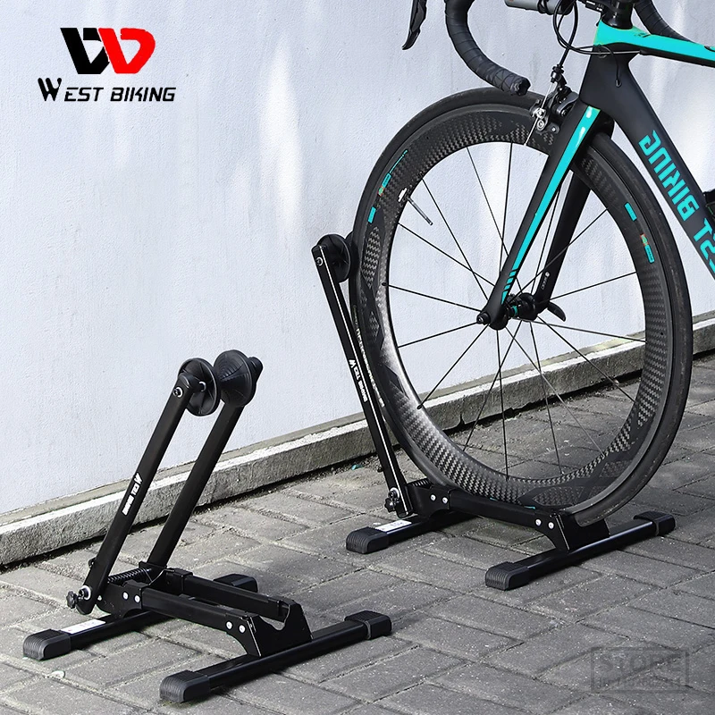 

WEST BIKING Bicycle Foldable Parking Racks Indoor MTB Road Bike Floor Wheel Stand Storage Stable Accessories