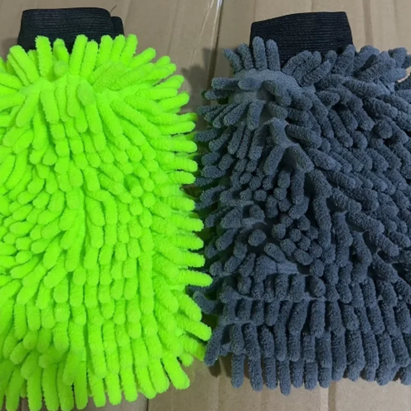 Microfiber Car Wash Mitt, Chenille Scratch-Free Cleaning Glove for Car Washing, Drying & Detailing view 5