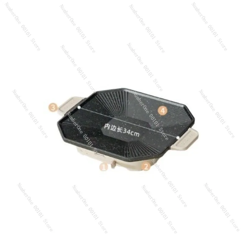 Electric grill pan, smokeless electric grill, household multi-functional barbecue grill machine DKL-E12Y2