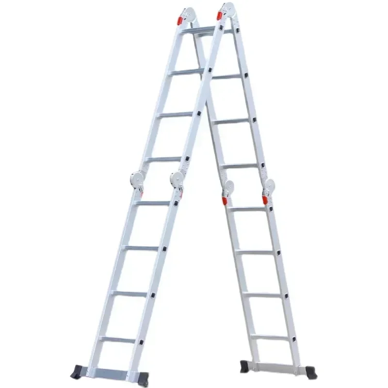 

Aluminum Alloy Multi-functional Folding Ladder Engineering Household Lift Extension Ladder Aluminum Alloy Folding Ladder