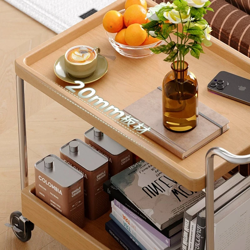 Solid Wood Salon Trolley Retro Creative Movable Salon Trolley Storage Durable Commercial Furniture Սրահ Տրոլեյբուս ZY40TC