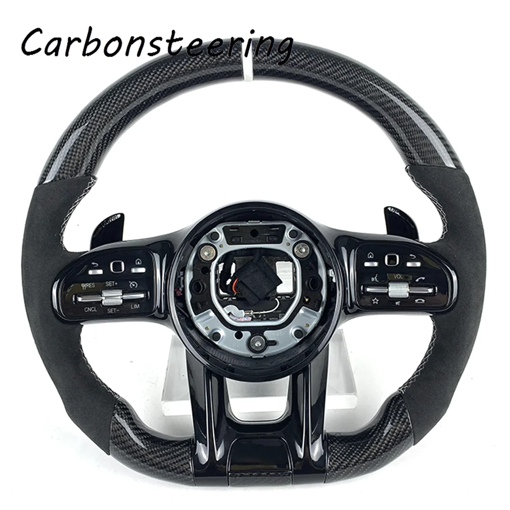 Cars accessories for Mercedes-Benz W211 W212 W221 W222 S63 C63 GLA45 C43 SLC AMG W204 W205 CLA Custom Alcantara steering wheel