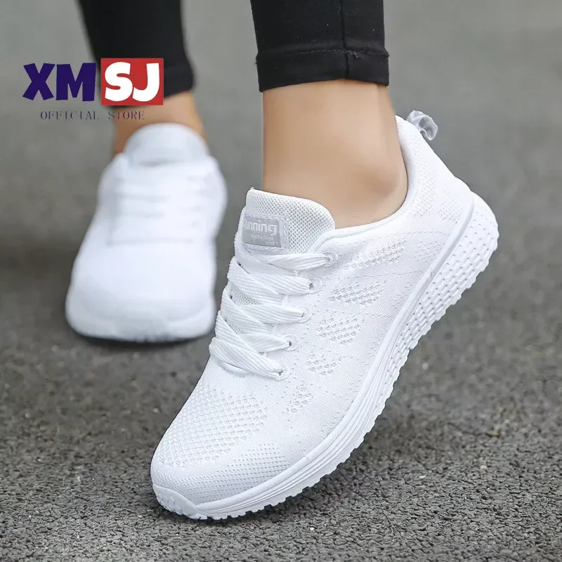 

Women Casual Shoes Fashion Breathable Walking Mesh Flat Shoes Woman White Sneakers Women 2024 Tenis Feminino Female Shoes