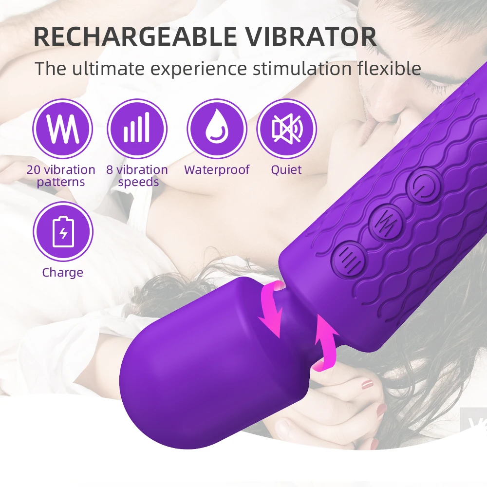 Powerful Automatic Dildo Vibrators 20 Speeds Powerful Gun Sex Machine Magic Wand USB G Spot Masturbator Adult Sex Toys For Women