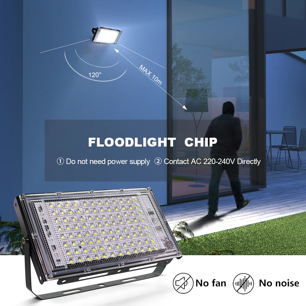 100W 150W Led Flood Light Waterproof IP65 AC 220V 230V 240V Reflector Led Floodlight Outdoor Lighting Spotlight LED Street Lamp