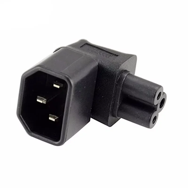 3 Grade IEC 90 C14 Male to Mickey C5 Angled Direction Extension Adapter