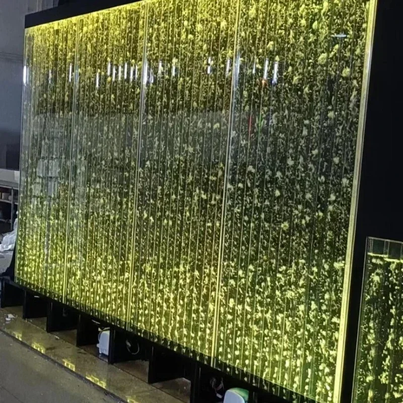 Luminous Acrylic Water Curtain Wall Partition Screen Wall Art Waterfall Feature Indoor Garden Decor