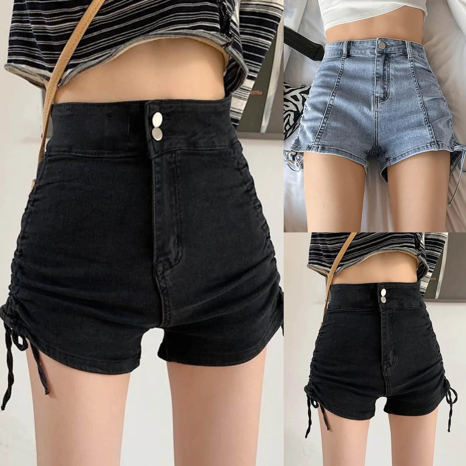 

Women Fashionable Loose Fitting Casual Versatile Jeans And Shorts Ripped Jean Shorts Women