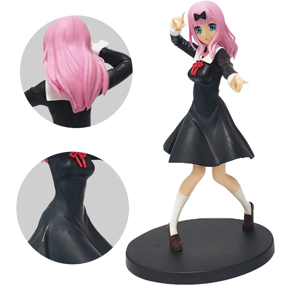 18cm Anime Figure Love is War Fujiwara Chika Shinomiya Kaguya Kawaii Girl Action Figure Collectible Model Doll Toy Gifts