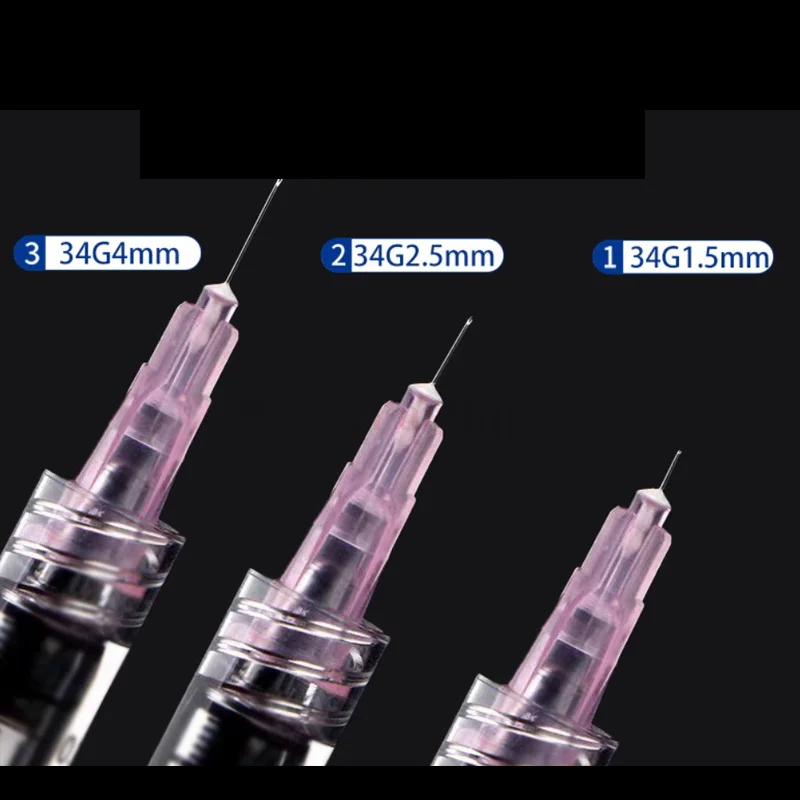 Hot Sale 34G 1.5mm 2.5mm 4mm 8mm Hypodermic Needle Meso Disposable Painless Samll Needle For Facial Filler Tool Tattoo 50pcs/lot