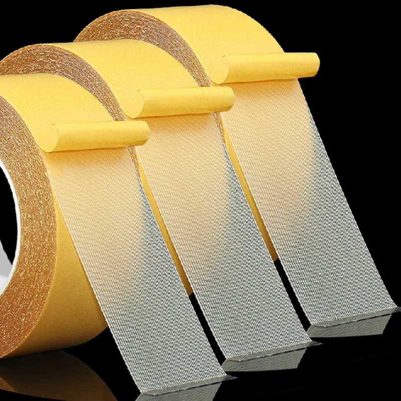 5M Double Sided Cloth Base Tape Strong Fixation Mesh Waterproof High Viscosity Glass Grid Fiber Carpet Translucent Adhesive Tape