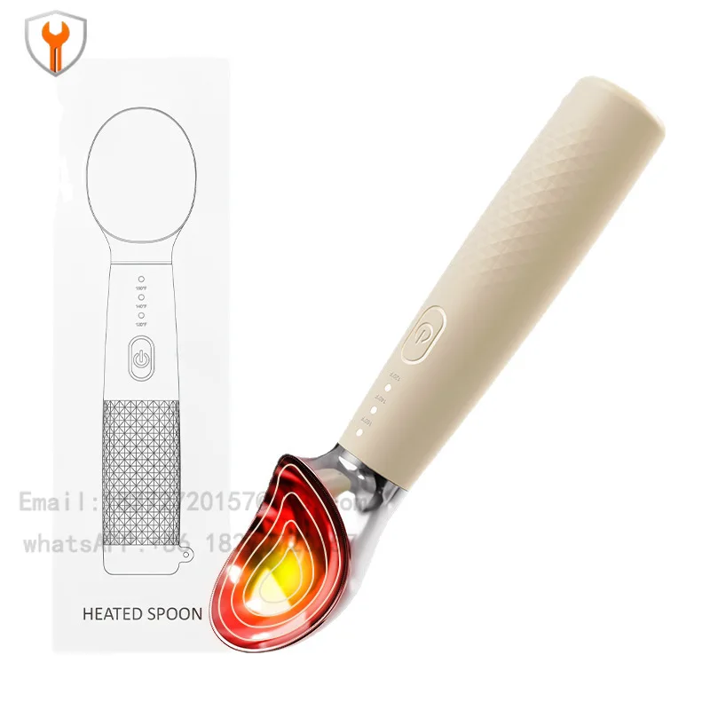Household electric self-heating ice cream scoop Hard ice cream is dug into an ice cream heating spoon