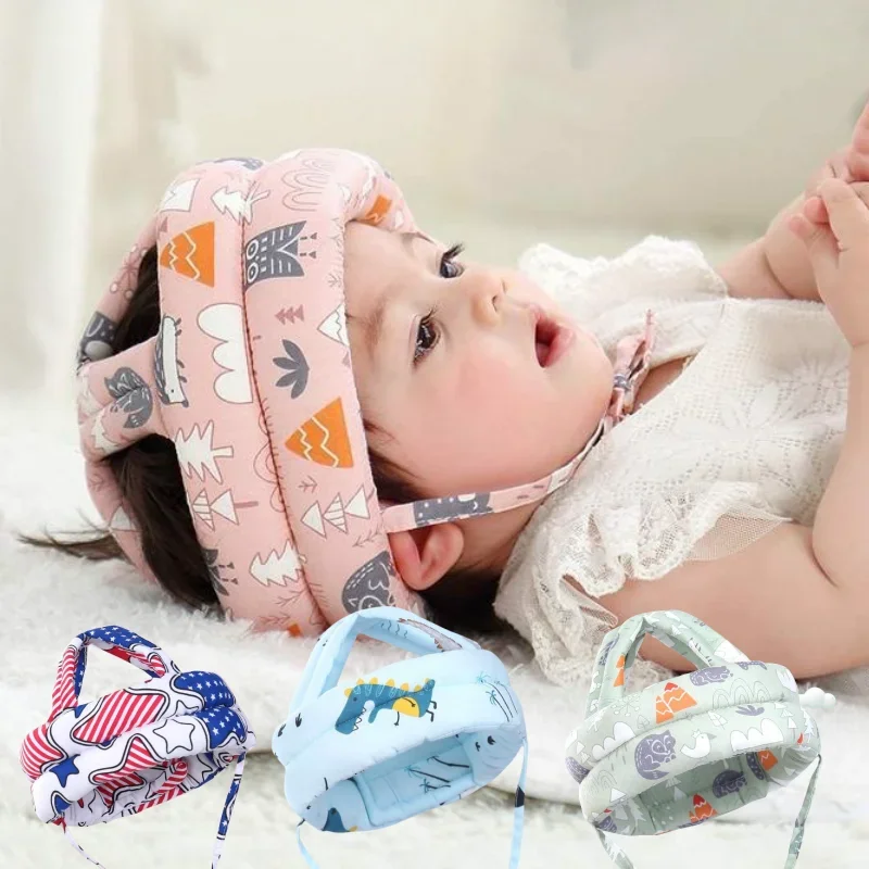 

Защита головы ребенка, регулируемый мягкий защитный детский шлем, защитный головной убор для ходьбы 360 ° Защита