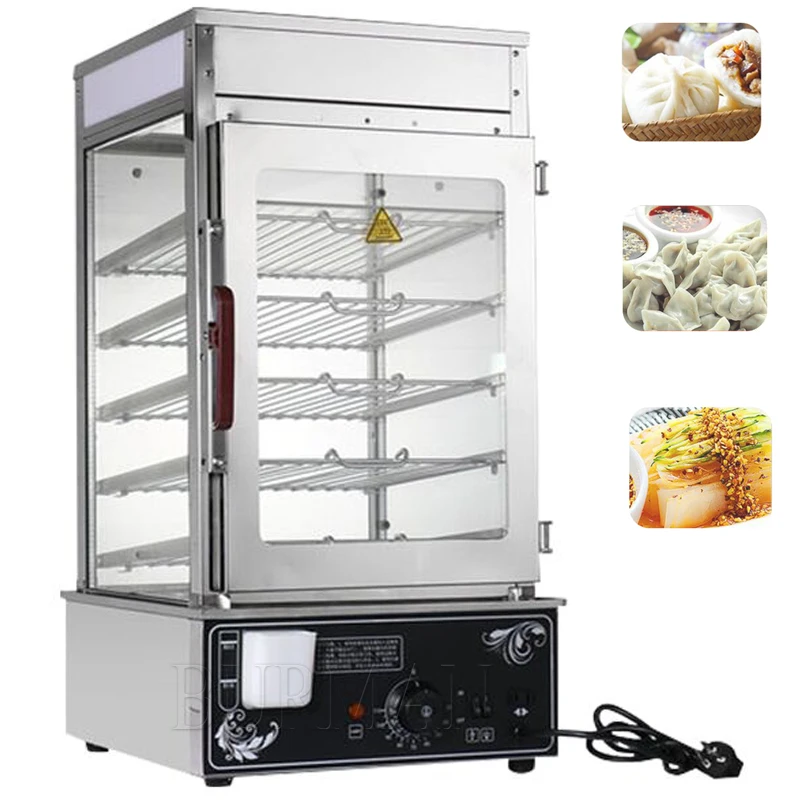 Electric Bread Steamer Food Display Cabinet Electric Adjustable Salamander With Left Sliding Door