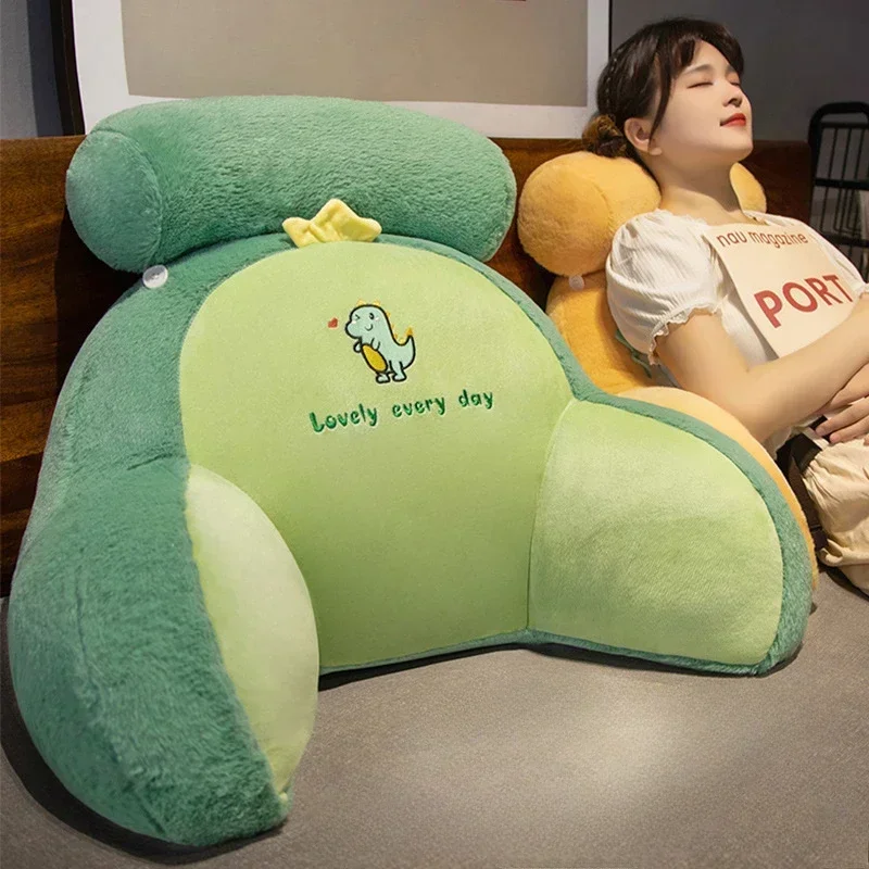 Bedhead Backrest Dormitory Reading Pillow Pregnant Women Protect Their Waist Plush Panda Cartoon Pattern Seat Cushion