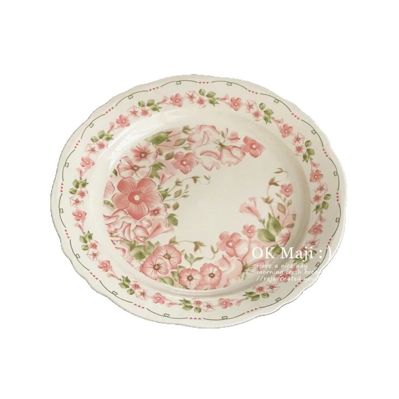 

LH ceramic exquisite beautiful dinner plate breakfast high value dessert cake plate