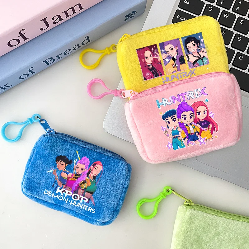 KPop شيطان الصيادين مربع محفظة نسائية للعملات المعدنية الصبي أنيمي الشكل محفظة صغيرة أكياس المحمولة صغيرة لطيف تغيير حقيبة التخزين فتاة هدية عيد ميلاد #1