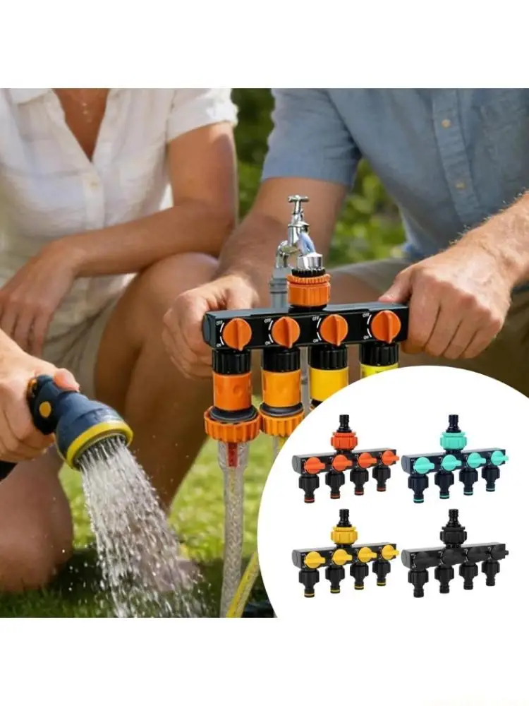 

QX2E Multipurpose Plastic Water Splitter Leakproof Water Divider with 4 Outlets