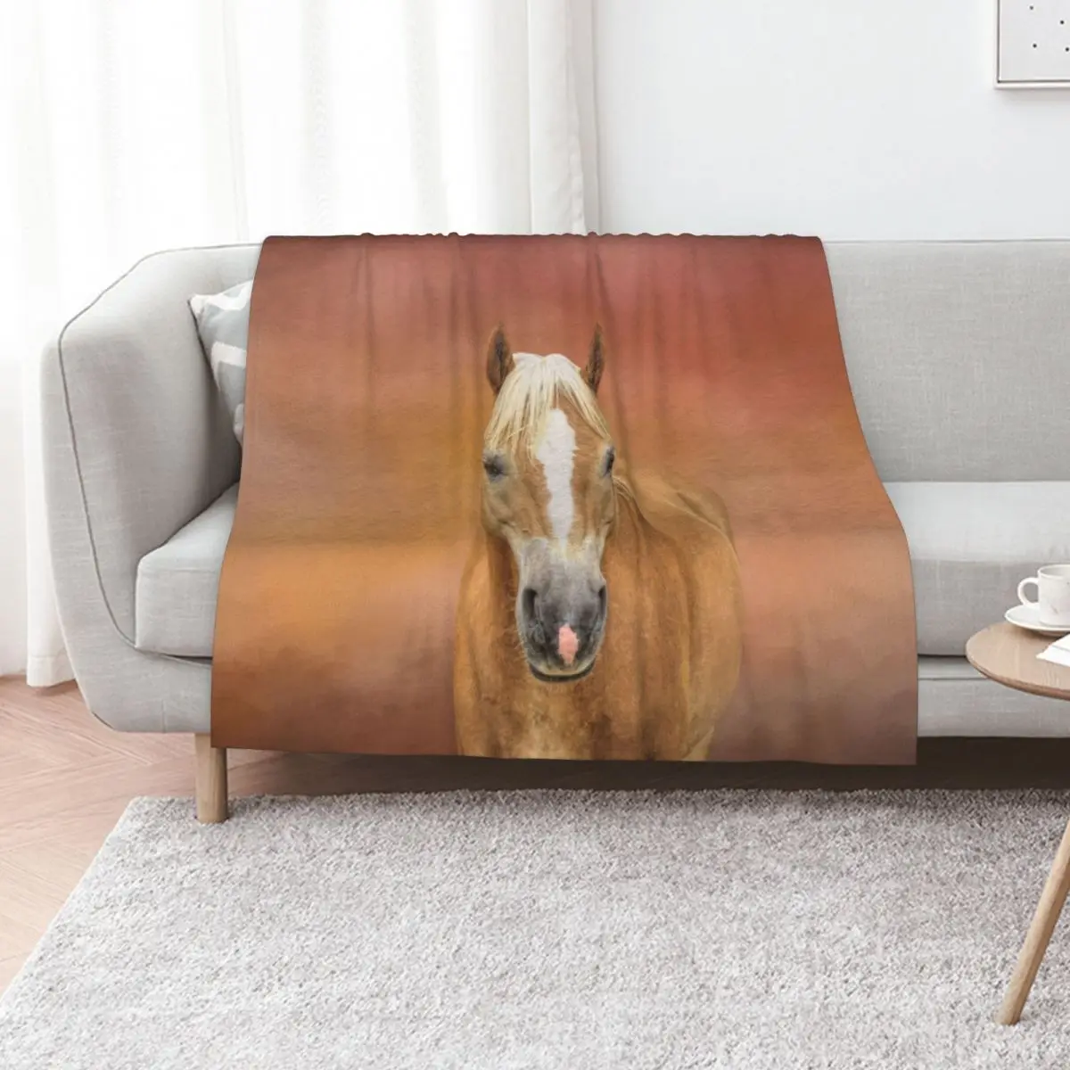 Beloved Haflinger Horse Throw Blanket Year Round Soft Comfortable Blanket for Home