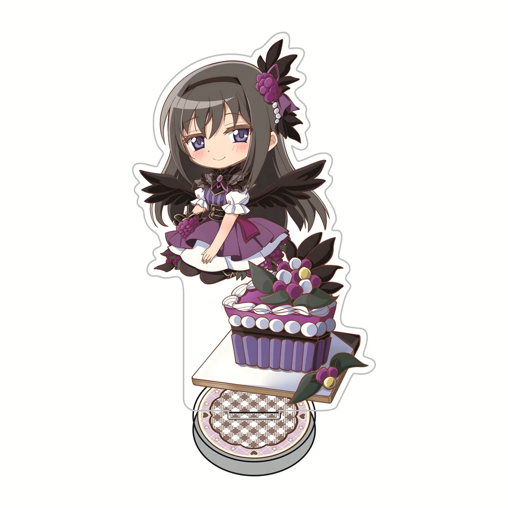 Puella Magi Madoka Magica 15cm Dessert Theme Acrylic Stand Figures Keychain Anime Standee Desk Decor Collectible Gift for Fans