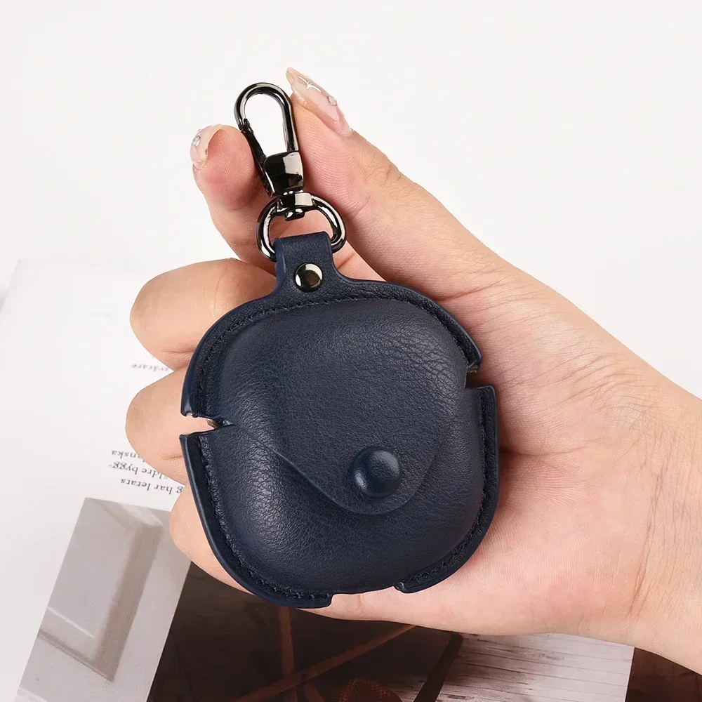 PU Leather Earbud Storage Case Anti-drop Scratch Proof Wireless Bluetooth Headphone Cover With Metal Hook Earphones Cover