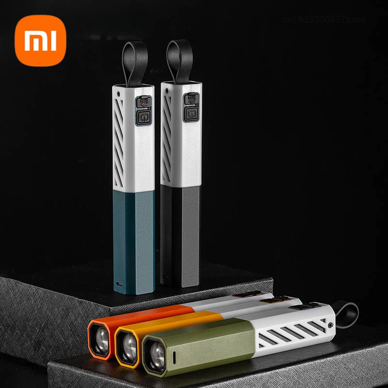 New Xiaomi Portable Laser Flashlight Rechargeable Torch Tactical Lantern Ultra Powerful Flashlight for Camping Outdoor Emergency