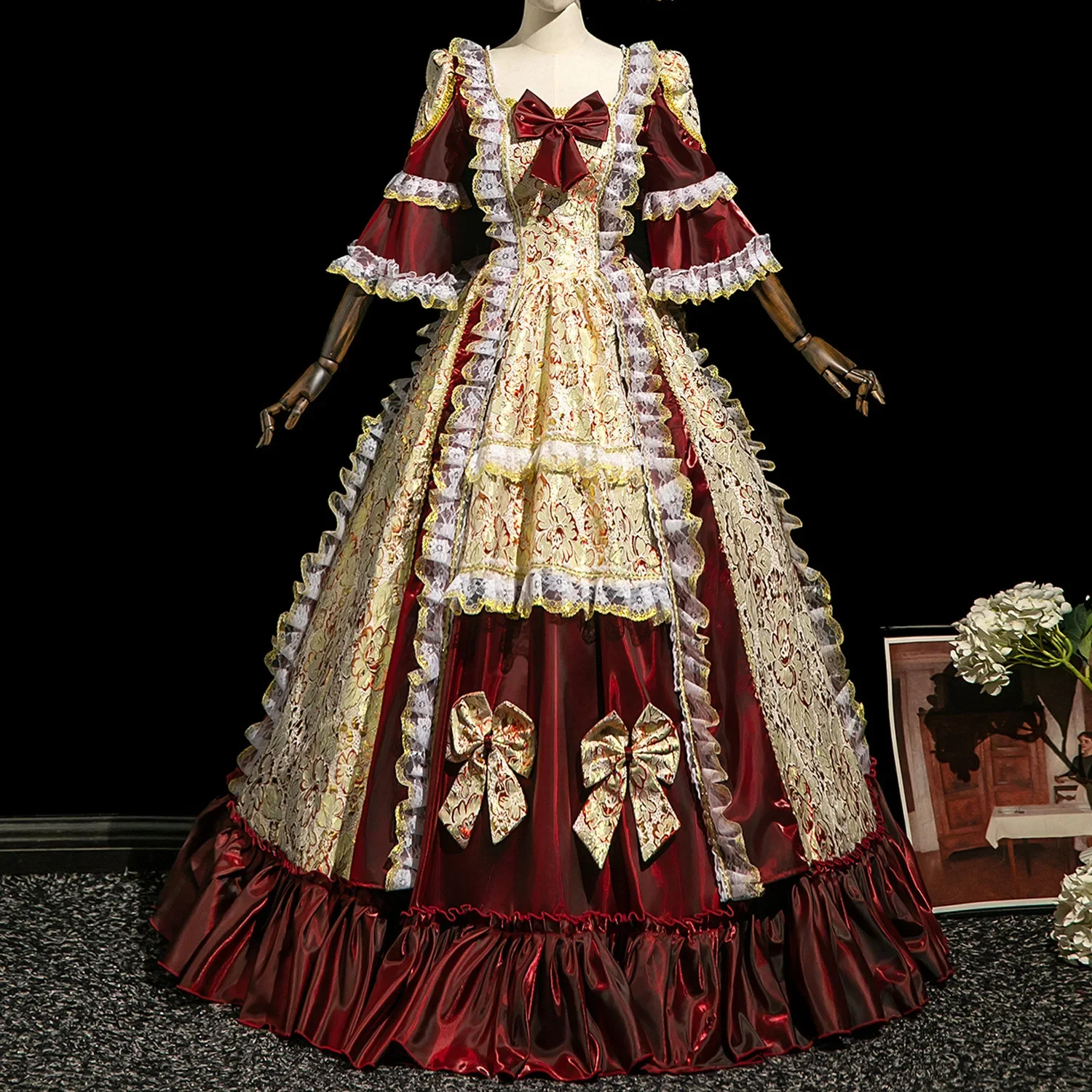 

1791's Lady Women's Victorian Rococo Dress Gothic Ball Gown Maiden Costume Medieval Court Evening Dress Cosplay Victorian Dress