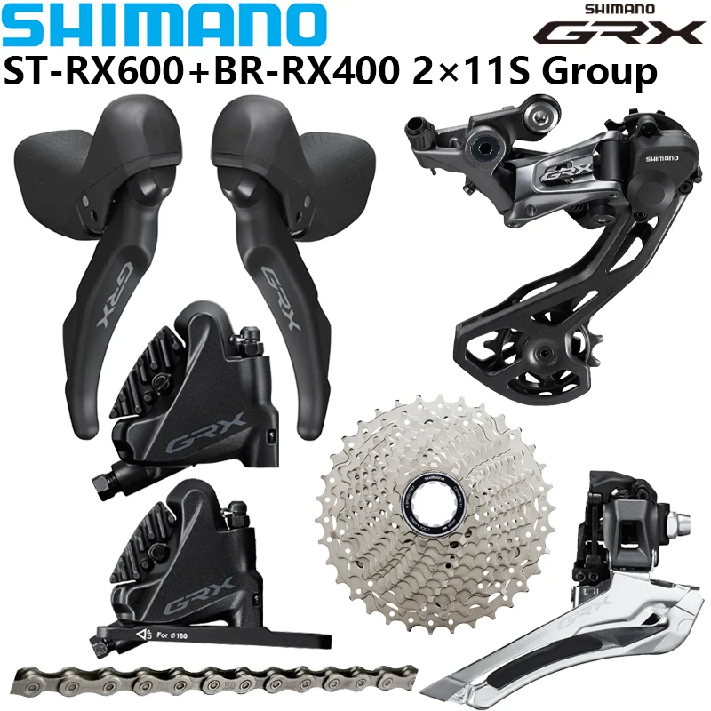 SHIMANO GRX RX600 Hydraulic Disc Brake DUAL CONTROL LEVER 2x11 Speed Groupset BR-RX400 RX810 Rear/Front Derailleur HG700 11-34T