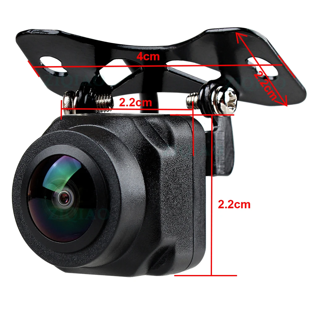 ZIQIAO Car Rear View Camera HD Fisheye Lens Night Vision Static Dynamic Trajectory Guide Line Optional LS300