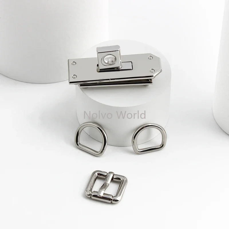 Silver,Gold Zinc Alloy Metal Clasp Twist Turn Locks For DIY Craft Purse Handbag Shoulder Bags Button Buckle Hardware Accessories