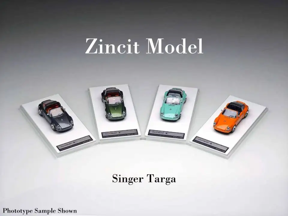 Zincit Model 1:64 Porsche 911 964 Singer Targa Convertible Alloy Diecast Model Car Collectible