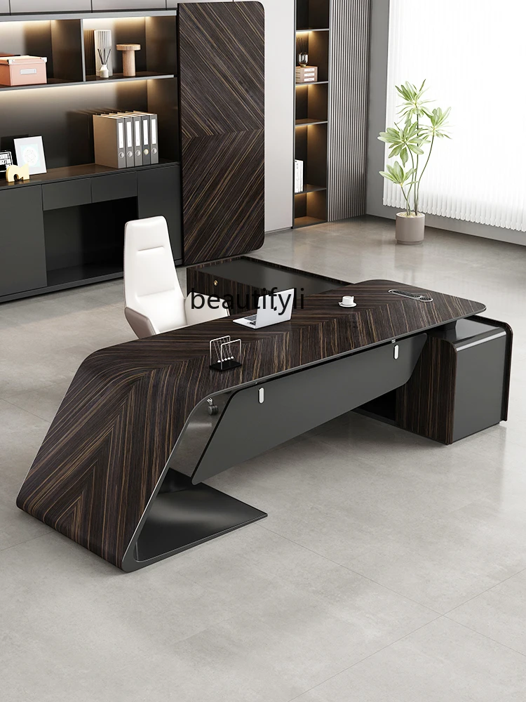 

Simple, modern, light luxury, high-end desk, leadership manager's office desk