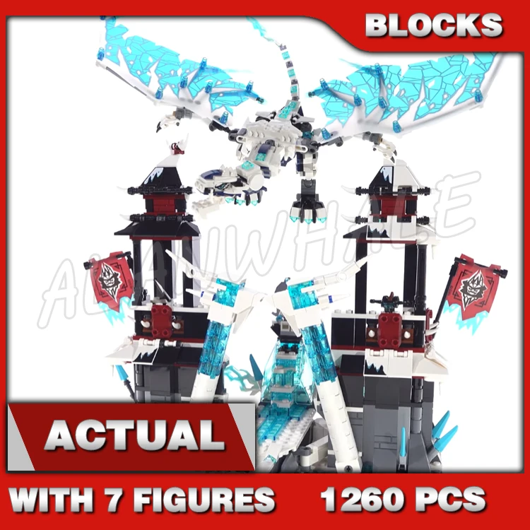 

1260pcs Shinobi Castle of the Forsaken Emperor Ice Tower Dragon Prison 11333 Building Block toys Compatible With Model
