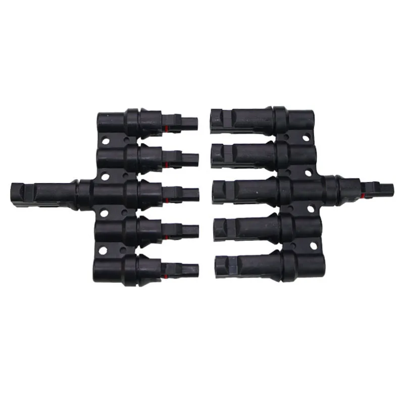 1/5/20/100 Sets  T Branch Photovoltaic Solar Connector Solar Adapter Cable PV Plug 1 To 2/3/4/5/6 PV Plug (M/FFF F/MMM)